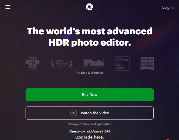 trang web chính thức cho Aurora HDR