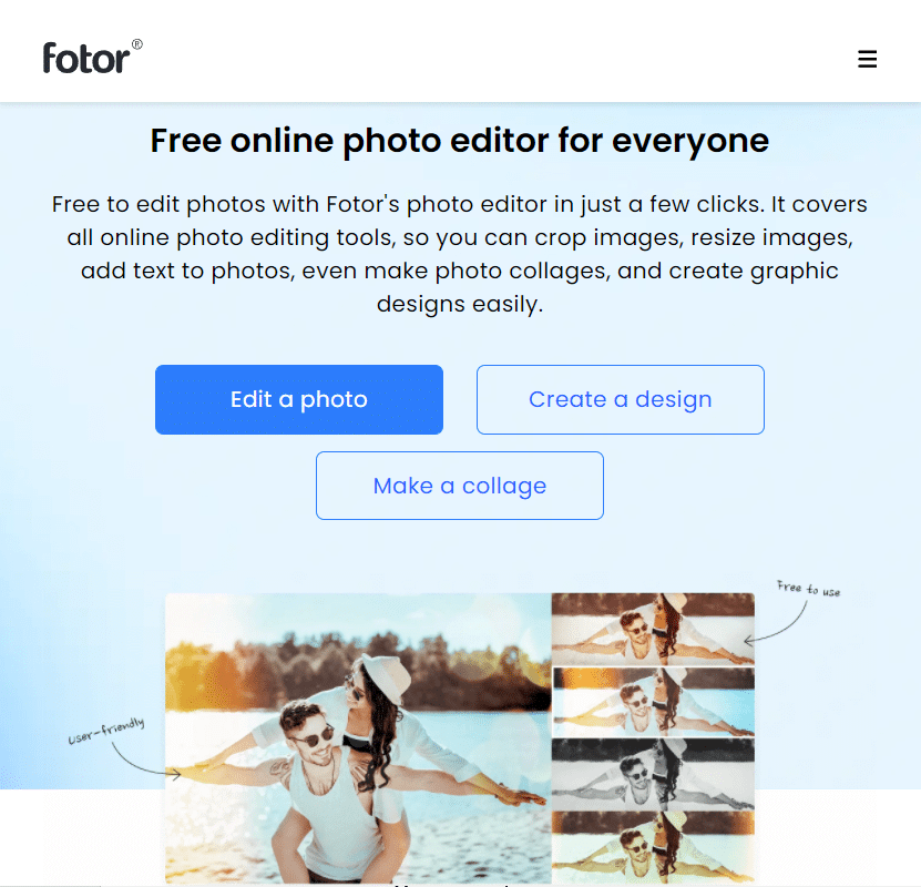 Trang web chính thức của Fotor