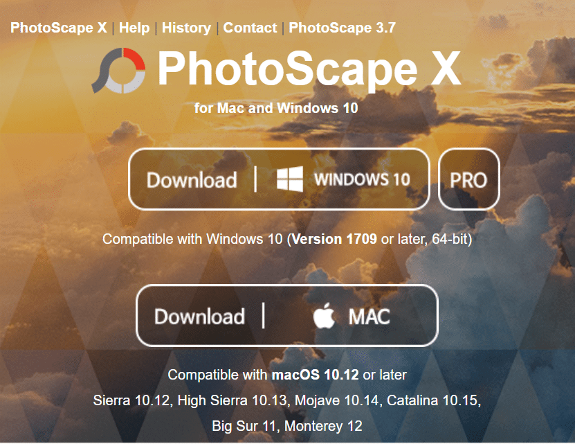 Tải xuống trang cho PhotoScape X |  phần mềm chỉnh sửa ảnh miễn phí cho máy tính