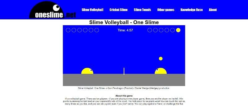 trò chơi bóng chuyền slime