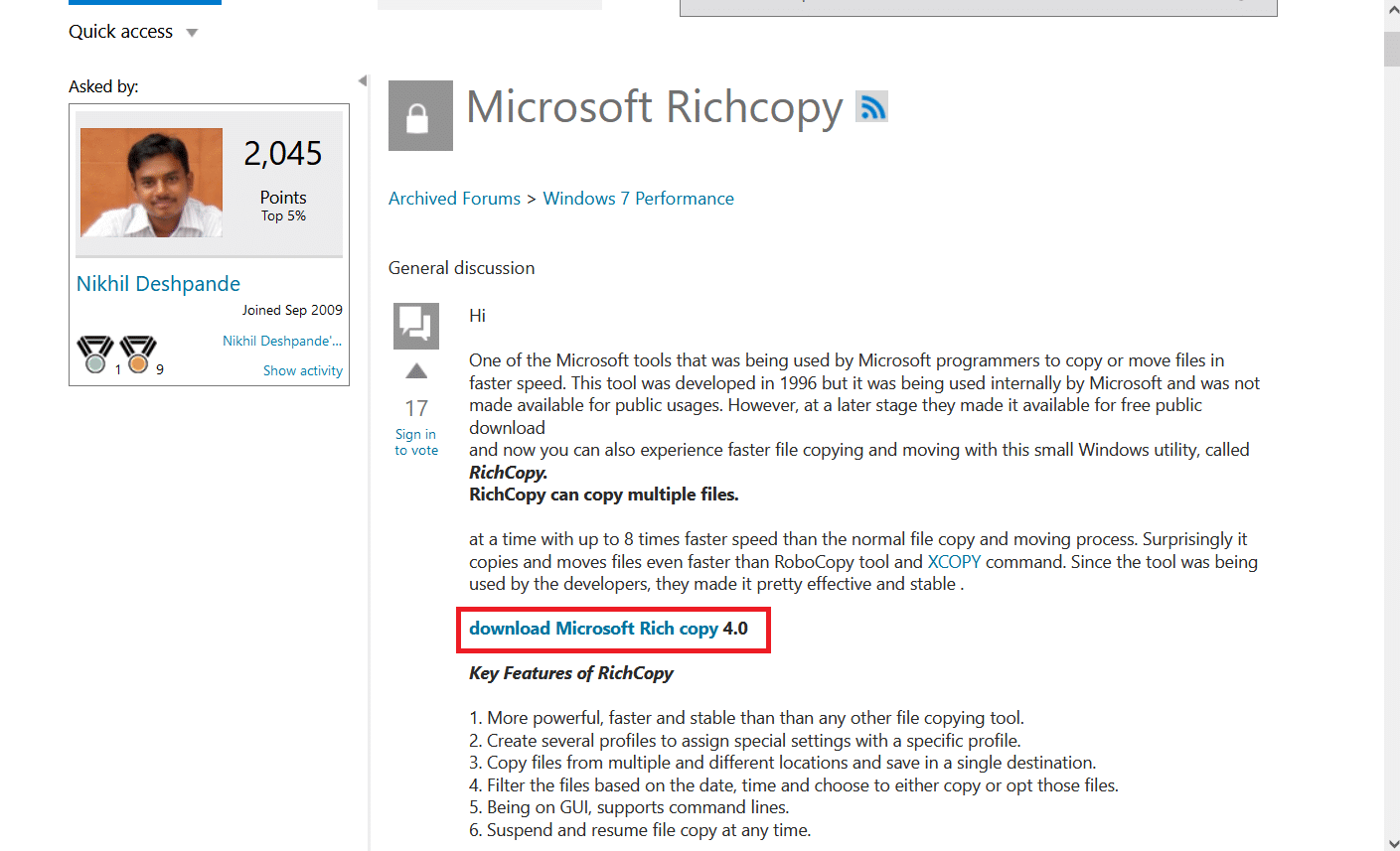 Microsoft RichCopy